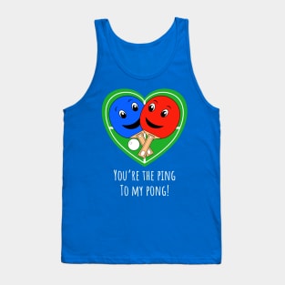 Funny Valentines Table Tennis Tank Top